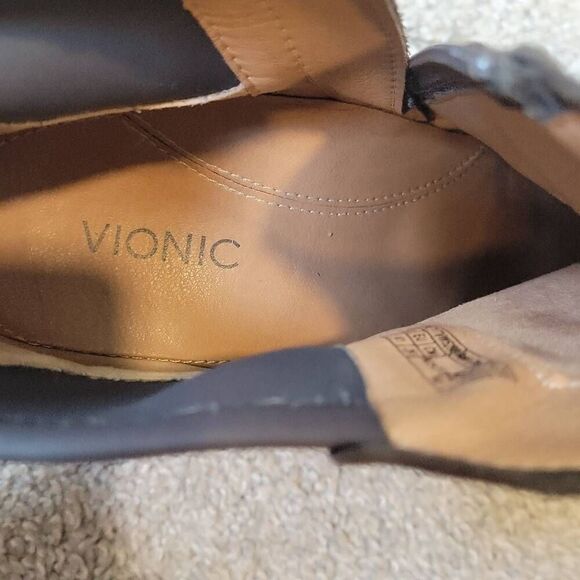 Vionic Orthaheel Perk Whitney Suede High Heel Ankle Boots Grey Size 9 - Picture 7 of 8